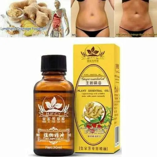 Lymphatic Drainage Ginger Oil for Therapy Massage