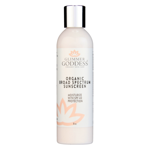 Organic Sunscreen by Cosmetolux with broad spectrum SPF 40+ protection, showing the bottle with a clean, natural design.