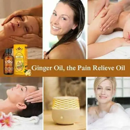 Lymphatic Drainage Ginger Oil Therapy Massage Plant Essential Oil
