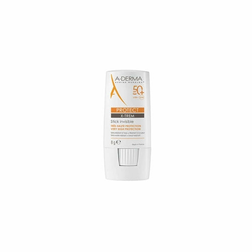 Hydrating facial cream stick with SPF 50 from A-Derma Protect X-Trem, in an 8g portable stick by Cosmetolux.