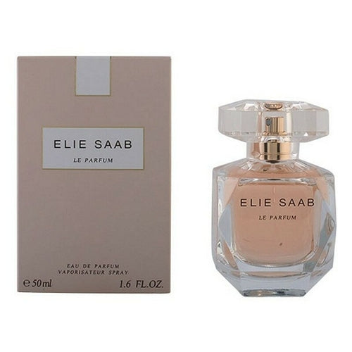 Elegant image of Cosmetolux Women's Elie Saab Le Parfum EDP perfume bottle displaying its luxurious design and floral accents.