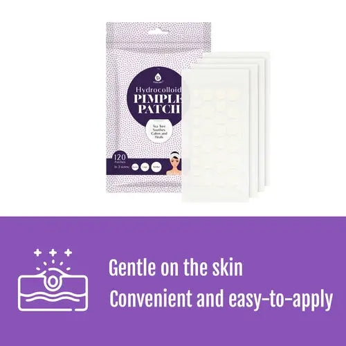 Hydrocolloid Pimple Patch, 120-Count, Multi Size Acne Solution 5 Pack Cosmetolux