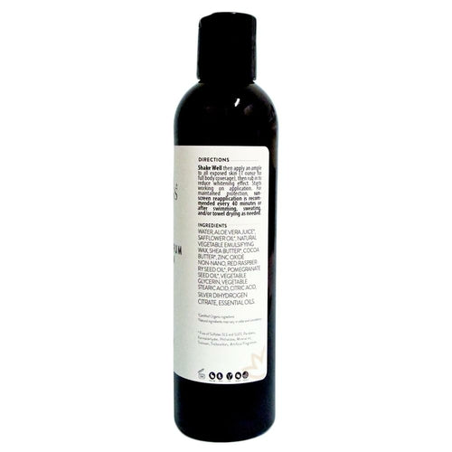 Organic sunscreen by Cosmetolux with broad spectrum SPF 40+ protection, featuring a tube of creamy, natural sunblock.