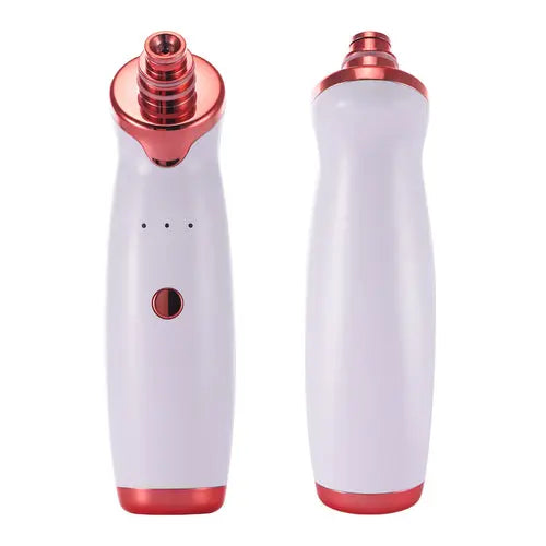 Cosmetolux electric blackhead remover for acne treatment, showing the handheld device with a sleek black design and attachments