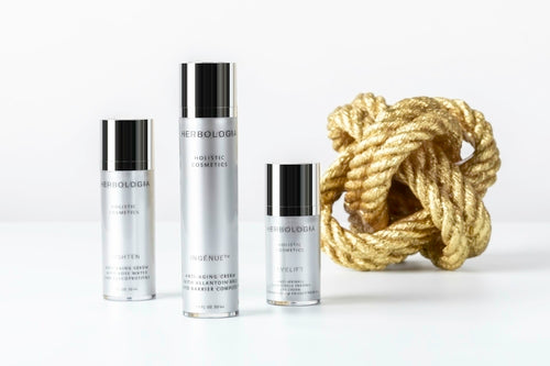 Cosmetolux Vitamin C Serum for Sensitive Skin in a clear dropper bottle, showing bright orange serum inside, suitable for delicate skin.