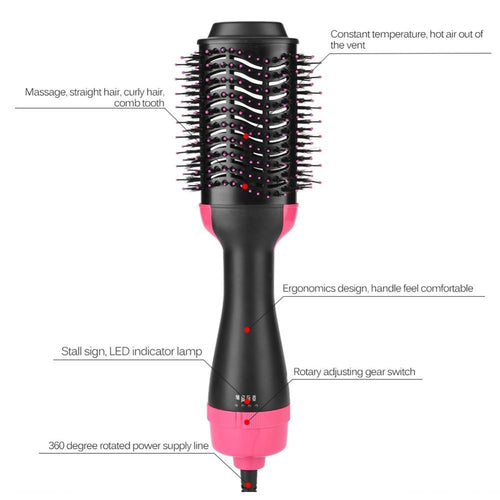 2-in-1 Hot Air Brush Hair Dryer