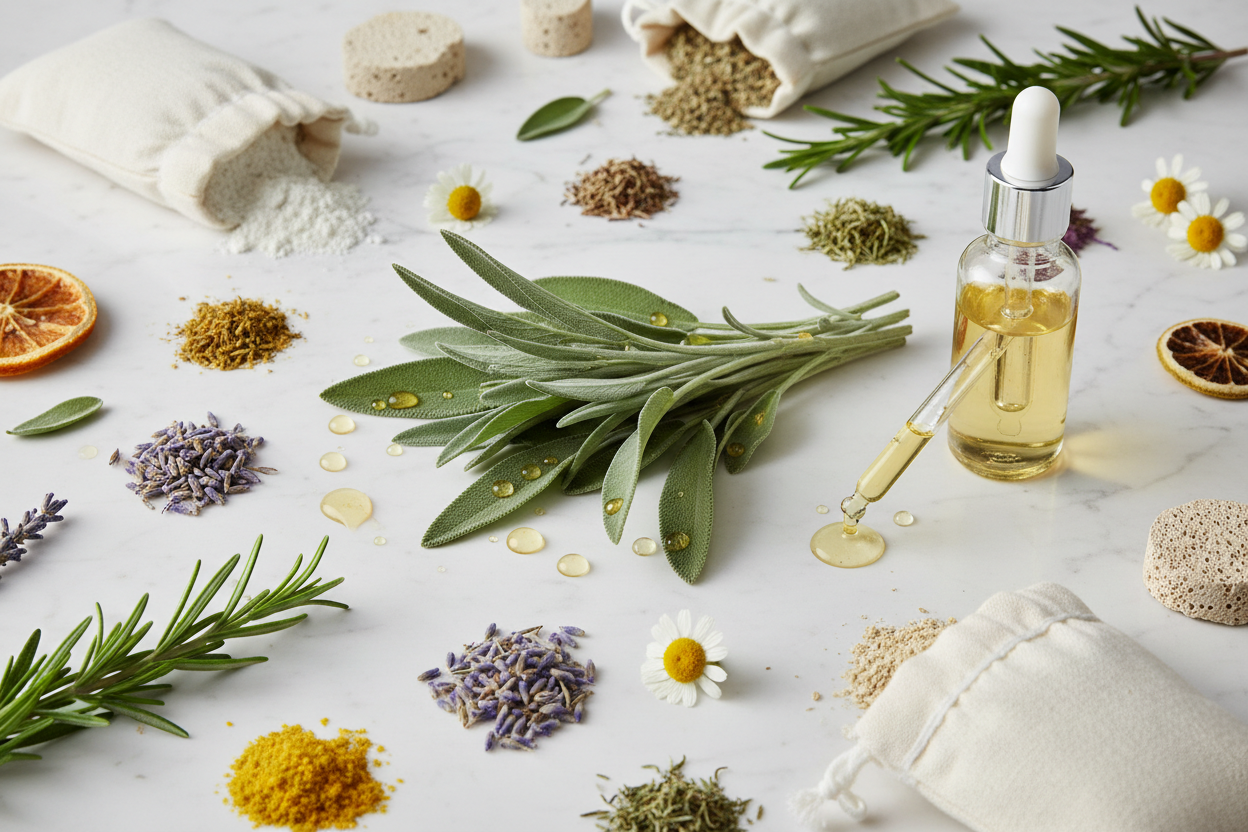 Natural sage and botanical ingredients