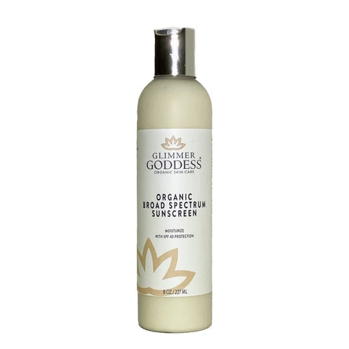 Organic Sunscreen by Cosmetolux with broad spectrum SPF 40+ protection, showing a tube with natural ingredients on the packaging.