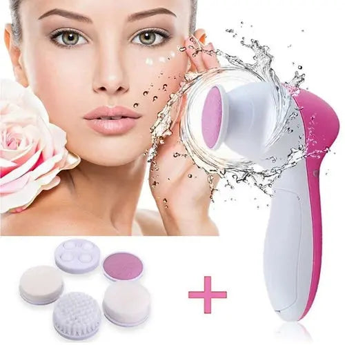 Five in One Face Cleansing Brush Set for Deep Cleaning and Gentle Massaging - The Ultimate Skincare Solution Cosmetolux