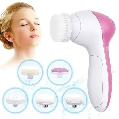 Five in One Face Cleansing Brush Set for Deep Cleaning and Gentle Massaging - The Ultimate Skincare Solution Cosmetolux