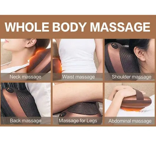 Portable Massage Pillow with 4 Massage Heads for Ultimate Relaxation Cosmetolux